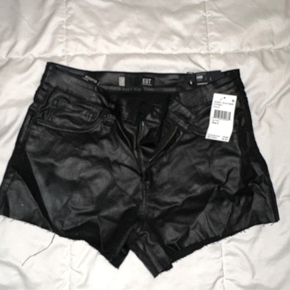 New KUT faux leather shorts